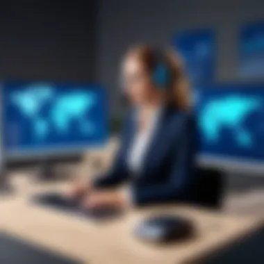 Illustration showcasing the advantages of online dialers for enhancing productivity