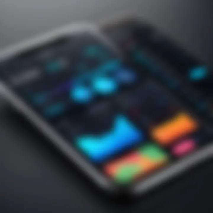 Dashboard of a mobile app showcasing subscription management features