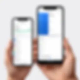 User engaging with a time tracking app on an iPhone