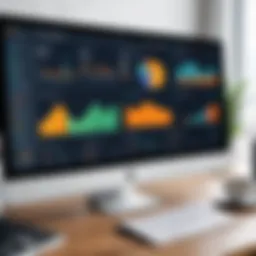 Dashboard view of trial balance software showcasing key metrics