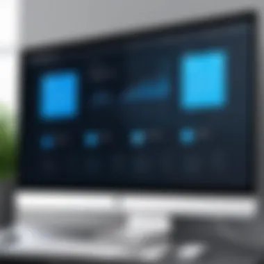 Pricing structure of Buildxact software displayed on a screen