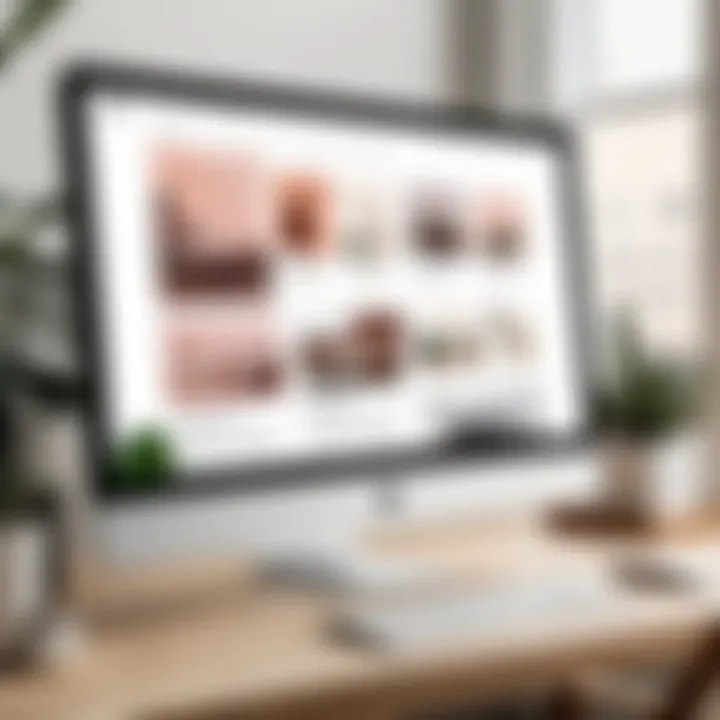 Squarespace template selection demonstrating aesthetic appeal