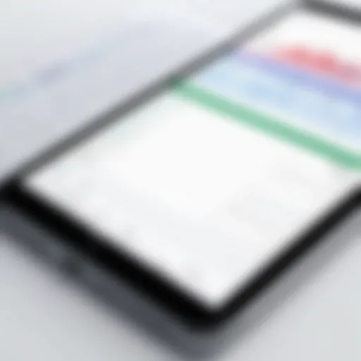 User interface of a mobile spreadsheet app showcasing features.