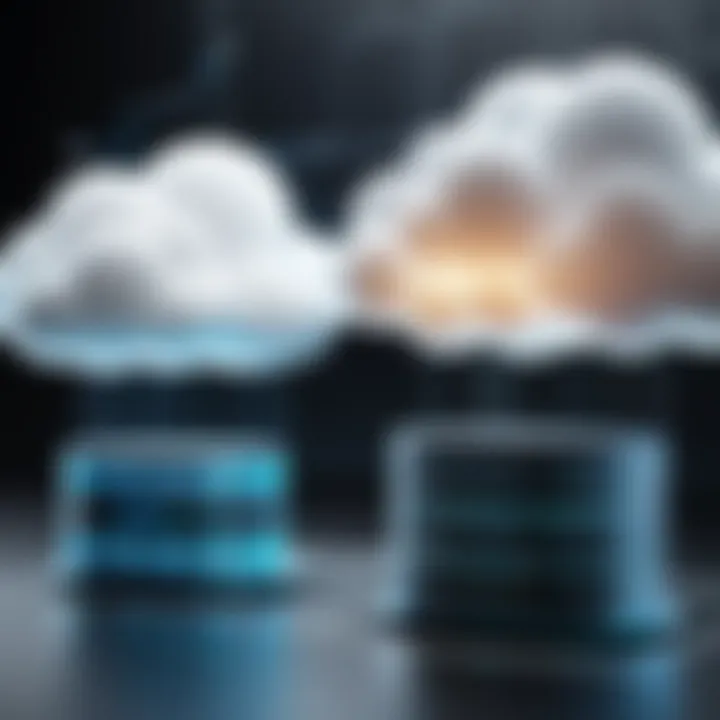 Chart comparing cloud services and on-premises solutions
