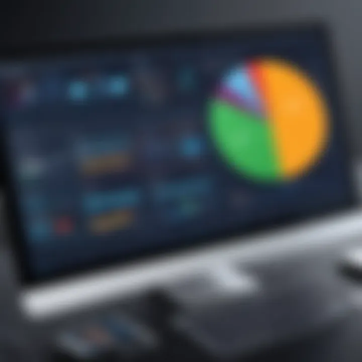 Graph chart showcasing the functionalities of various tracking tools