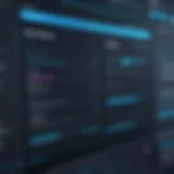 User interface dashboard showcasing script development tools