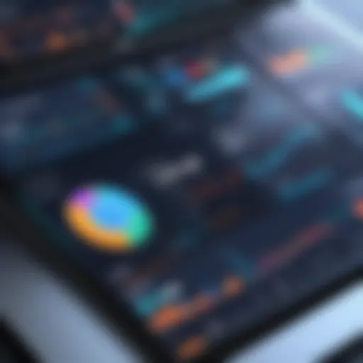 A sophisticated dashboard displaying lead tracking metrics and analytics.