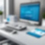 A modern healthcare facility with a scheduling desk