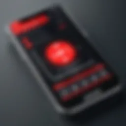 User interface of an emergency pager app showcasing alert notifications