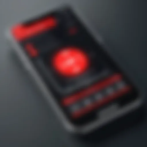 User interface of an emergency pager app showcasing alert notifications