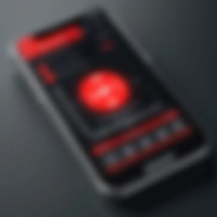 User interface of an emergency pager app showcasing alert notifications