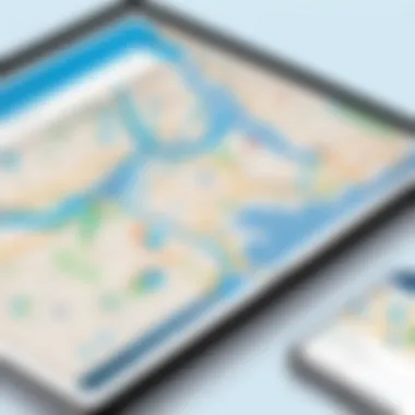 User interface of Salesforce Maps application