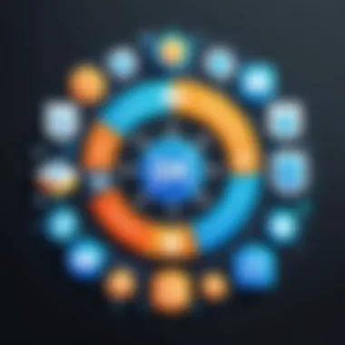 Diverse Industries Benefiting from Program Management Symbols representing diverse industries benefiting from program management