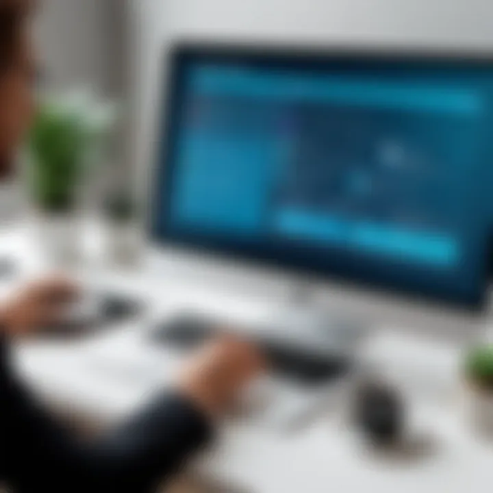 A detailed view of client engagement tools within the software