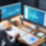 An organized workspace with digital tools showcasing collaboration