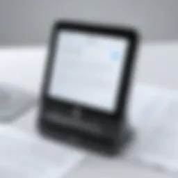 A sleek interface of cloud-based dictation software showcasing voice command features