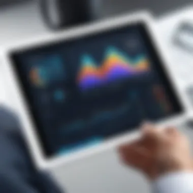 Data Management Features on iPad Visual representation of data management features on an iPad
