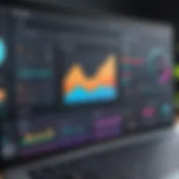 Overview of Looker dashboard interface showcasing data visualization tools