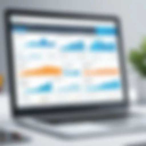 Dashboard view of market research project management software