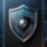 Shield representing software security features