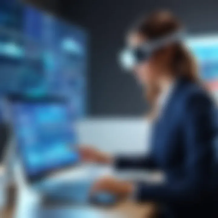A business professional analyzing the impact of AR in marketing strategies.
