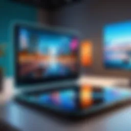 An immersive AR experience showcasing a virtual product display.