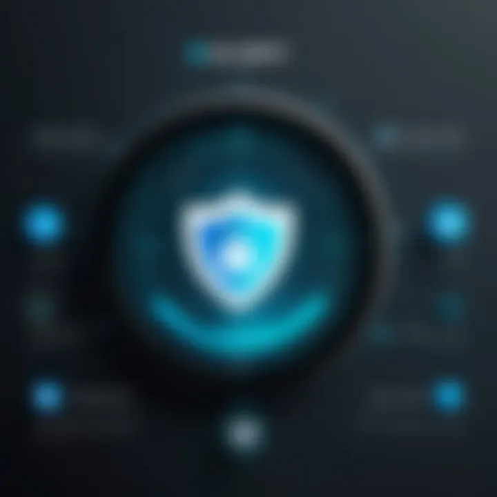 Detailed infographic illustrating the security features of Symlex VPN