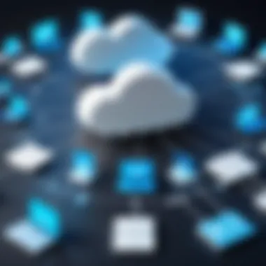 Conceptual diagram of Infrastructure as a Service with cloud elements