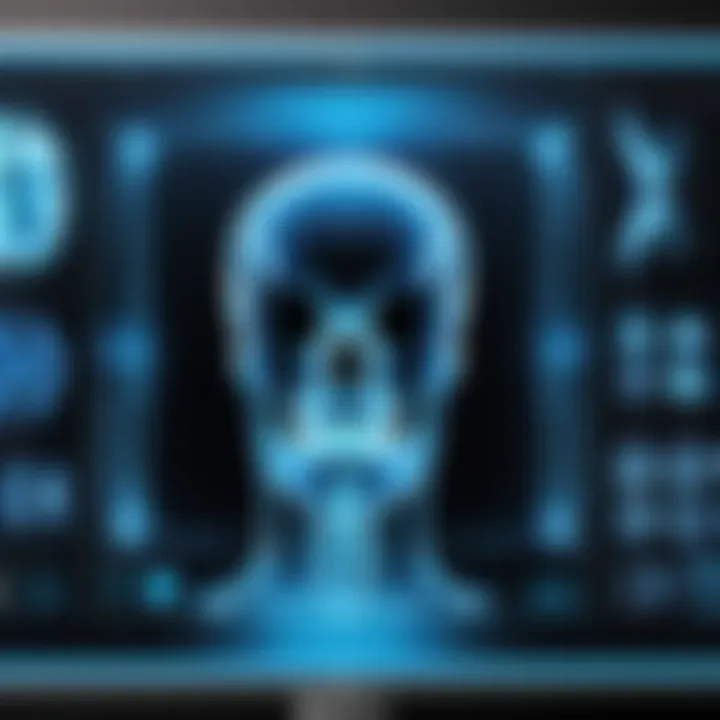 A graphical representation of the technology behind X-ray imaging.