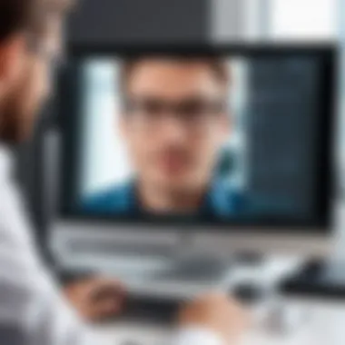 Utilizing Video Capture Software in Business Environments A professional using video capture software for business purposes