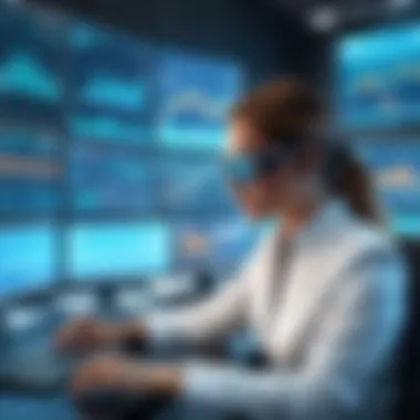 Future Trends in Trading Technology Futuristic concept art depicting the future trends in trading technology