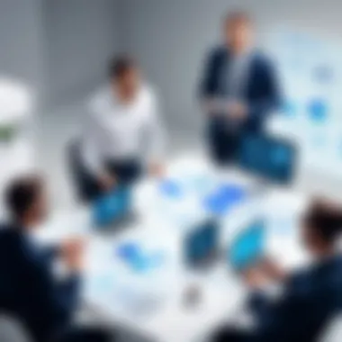 Implementation Strategies for Success Business leaders discussing implementation strategies for HR software.