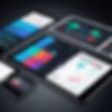 Modern interface of iOS accounting software on a tablet