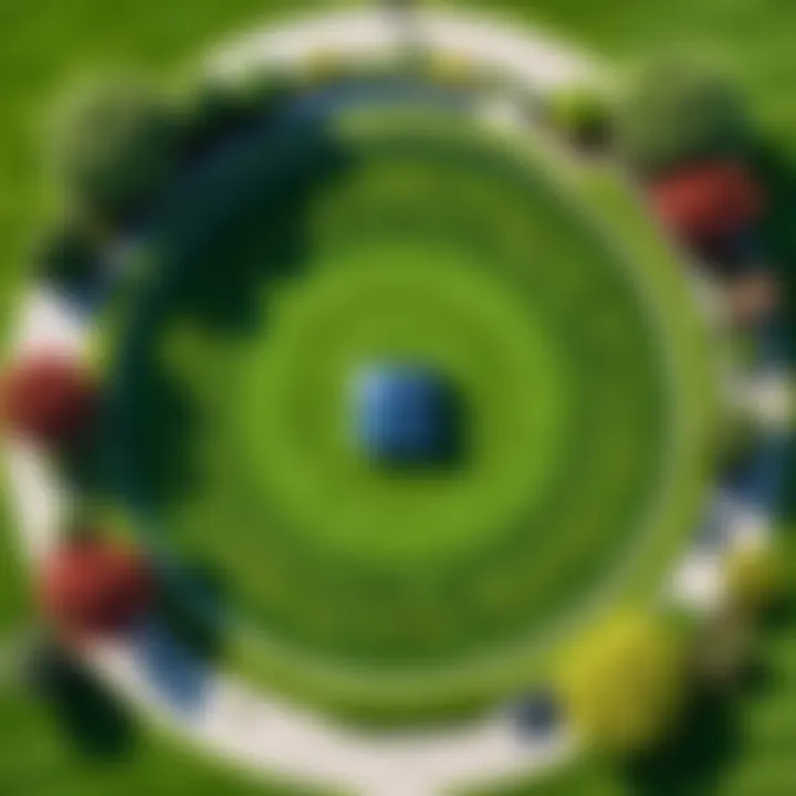 An aerial view of a well-manicured lawn, demonstrating software impact