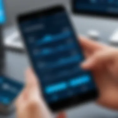 Exploring Mobile Banking Features Mobile banking app interface showcasing features