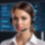 Illustration of customer service technology interface