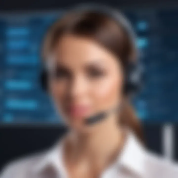 Illustration of customer service technology interface