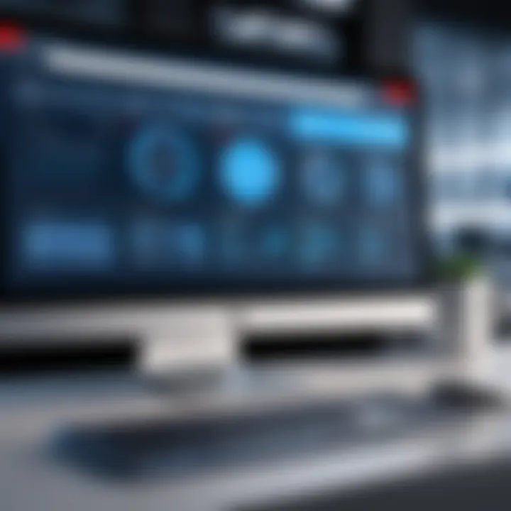 User interface of Oracle SCM software showcasing key features