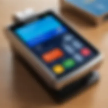 User interface of PaySimple card reader displayed on a digital screen