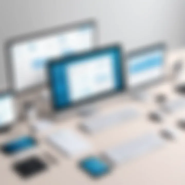 Graphic showing various tools for contact management
