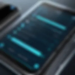 Illustration of organized digital contacts on a modern device