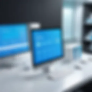 Showcasing Pharmacy Software Features A digital interface showcasing pharmacy software features.