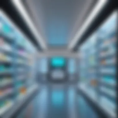 Futuristic Technology in Pharmacy Integration A futuristic concept of pharmacy technology integration.