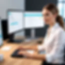 Visual representation of receptionist software interface showcasing features.