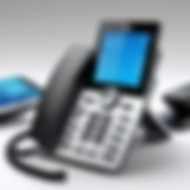 An illustration depicting the integration of SIP softphones with existing business tools