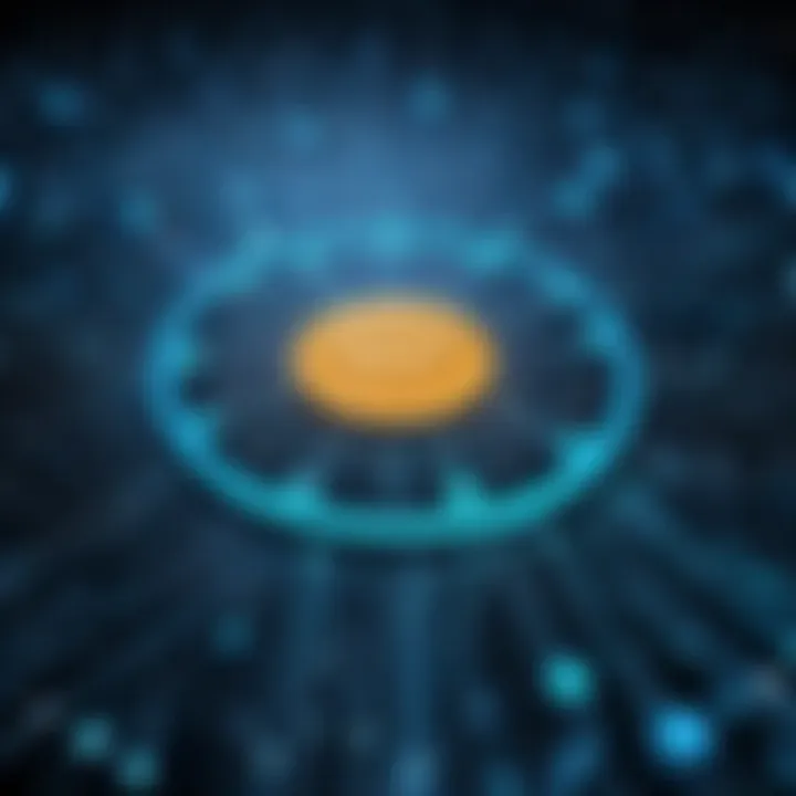 An abstract representation of community contributions impacting technology.