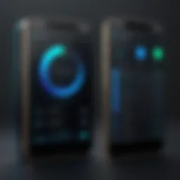 A high-tech interface showcasing Truly Dialer functionalities.