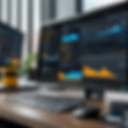 A sophisticated dashboard of dump truck dispatching software showing real-time analytics