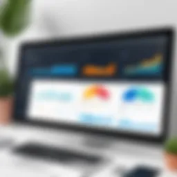 A digital dashboard showcasing task management metrics