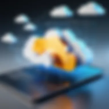 Illustration of cloud technology integration with web PDF readers.